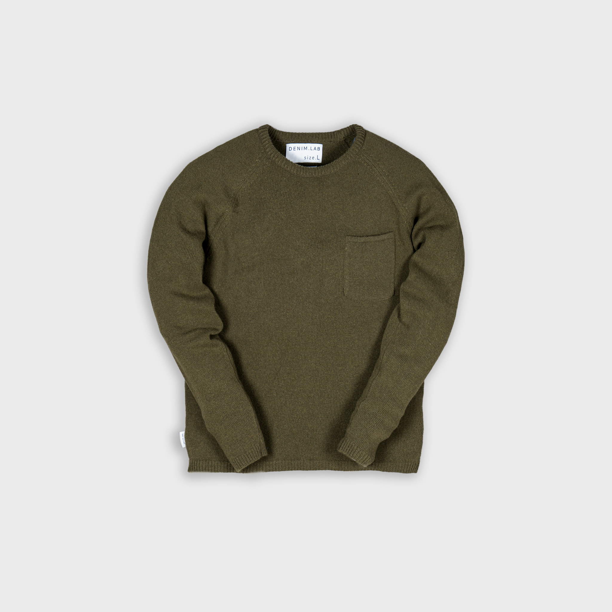 frame knit - army green - 7g - 100% Italian wool